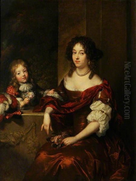Portrait of a Lady Seated before a Window, with a Young Boy - view 1