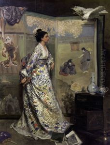 L'admiratrice du Japon) by Gustave Leonard de Jonghe