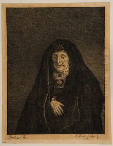 Rembrandt's Mother by Johann Anton Riedel