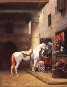 'The Saddle Bazaar, Cairo' by Jean-Leon Gerome