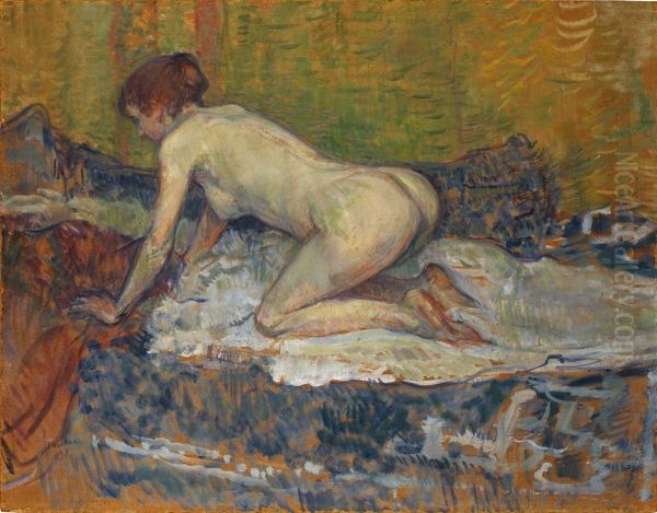 Red-Headed Nude Crouching - view 1
