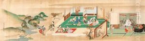 Yoshiwara Pleasure Quarter by Miyagawa Choshun