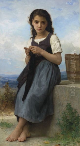 The Knitting Girl - view 1