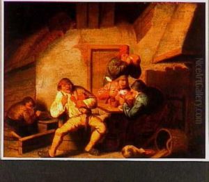 Taste, one of the five senses by Adriaen van Ostade