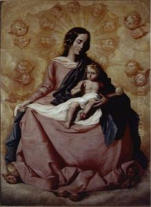 Madonna and Child in Glory by Francisco De Zurbaran