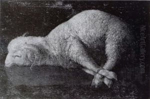 Carnero con las patas atadas by Francisco De Zurbaran