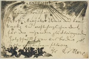 Neujahrsgruss by Franz Marc
