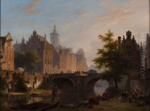 The Oude Gracht in Utrecht by Bartholomeus van Hove