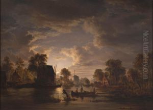 Pulling in the Nets by Moonlight by Jacob Abels