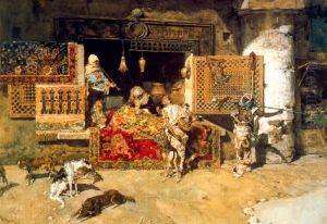 The tapestry seller by Maria Fortuny Marsal