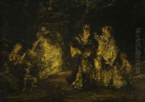 In the Forest by Adolphe Joseph Thomas Monticelli