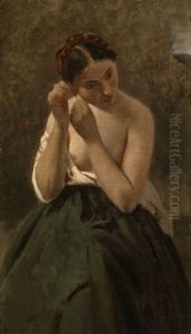 Portrait of a Woman by Jean-Baptiste Camille Corot