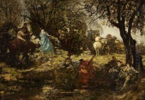 The White Horse by Adolphe Joseph Thomas Monticelli