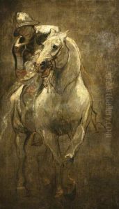 Armed soldier on horseback by Sir Anthony Van Dyck