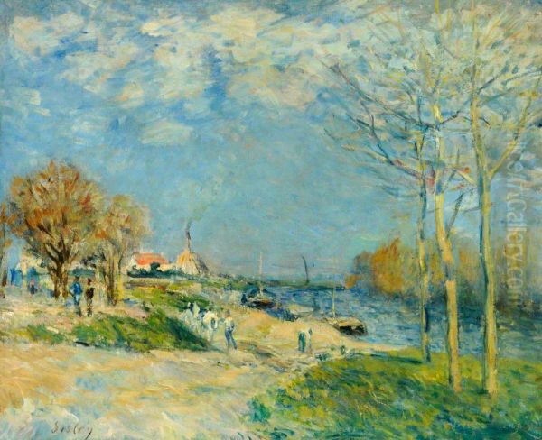 The Banks of the River Seine around Louveciennes, France - view 1