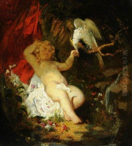 Boy with a Parrot - view 1