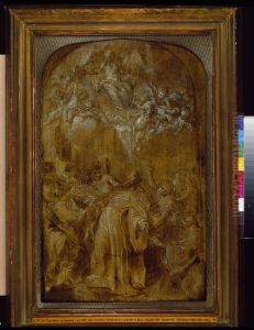 St. Augustine contemplating the Trinity