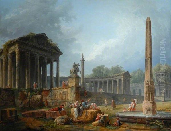 Architectural Capriccio with Obelisk - view 1