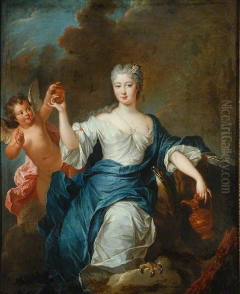 Portrait of a Lady of the Time of Louis XV Dressed as Hebe - view 1