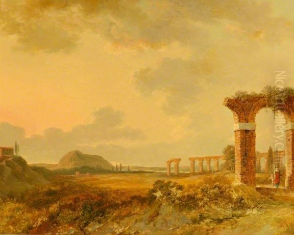 Landscape with Ruins, Sunset - view 1
