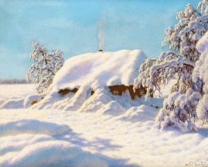The Snow-covered Cabin by Ivan Fedorovich Choultse