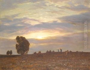Sunrise Over The Harvest by Ivan Fedorovich Choultse