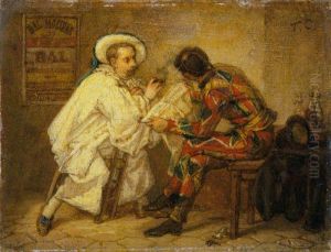 Harlequin and Pierrot by Thomas Couture