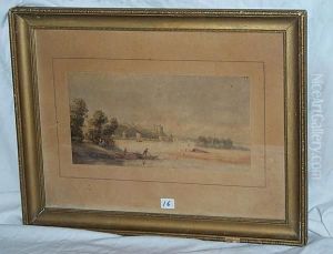 Rives De La Loire A Saumur by Jean-Henri Chouppe