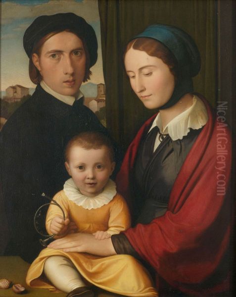 Self-portrait with family - view 1