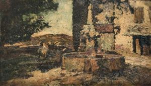 The Fountain by Adolphe Joseph Thomas Monticelli