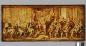 Study for the group portrait 'The Magistrates of Brussels', painted in 1634 for the Brussels townhall