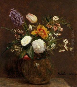Tulips, Camellias and Hyacinths by Henri Fantin-Latour