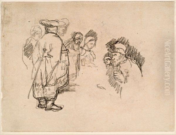 Staande figuren naar Rembrandt - view 1