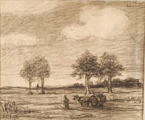 Landschap met kar by Jakob Smits