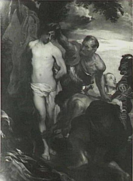 St. Sebastian is tied to a tree - view 1