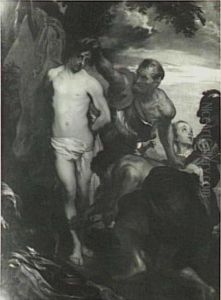 St. Sebastian is tied to a tree by Sir Anthony Van Dyck