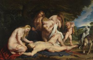 The Death of Adonis (with Venus, Cupid, and the Three Graces) by (studio of) Rubens, Peter Paul