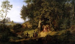 Der Brautzug im Fruhling by Ludwig Richter