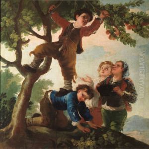 Boys picking fruit Boys picking fruit