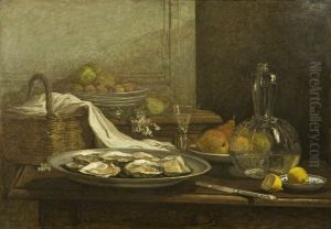 Still Life with Oysters by Eugene Louis Boudin