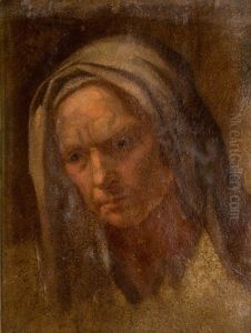Head of an Old Woman by Eugene Fromentin