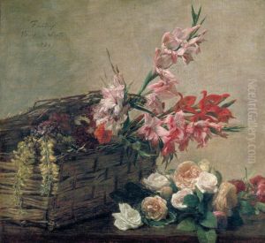 Gladioli and Roses