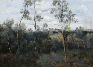 Le Mont-Valerien. Vue prise des bois de Meudon by Jean-Baptiste Camille Corot