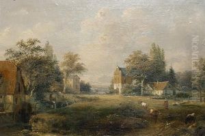 A Watermill In A Summer Landscape by Pieter Caspar Christ