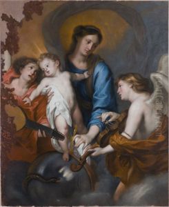 Madonna and Child with angels by Sir Anthony Van Dyck