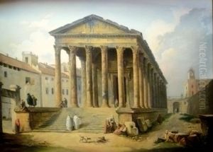 Temple of Augustus in Nimes by Hubert Robert