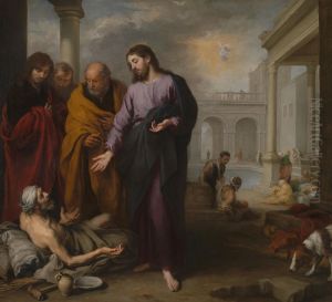 Christ healing the Paralytic at the Pool of Bethesda by Bartolome Esteban Murillo