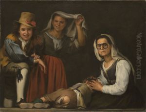 Four Figures on a Step by Bartolome Esteban Murillo