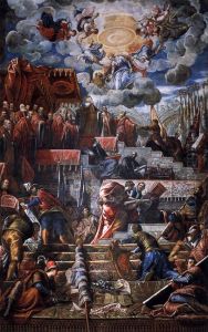 Doge Nicolo da Ponte Receiving a Laurel Crown from Venice