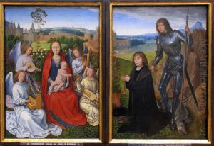 Madonna im Rosenhag, St. Georg mit Stifter by (manner of) Memling, Hans